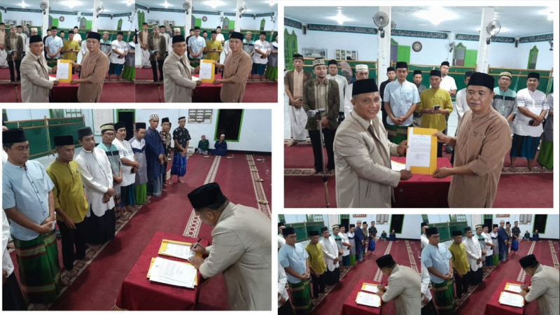 Serahkan SK BKM Masjid, Ini pesan Kepala KUA Kepahiang