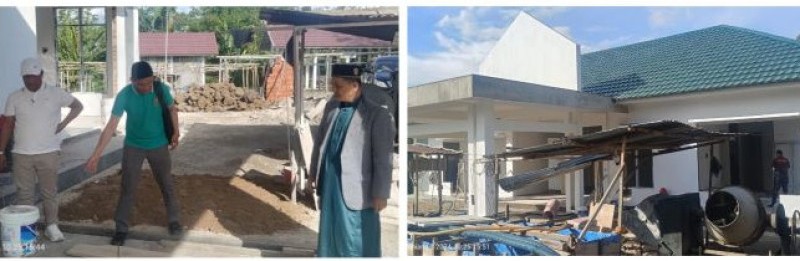 Kantor KUA Muara Kemumu Hampir Rampung, Dampingi Kabid Urais Adakan Pemantauan