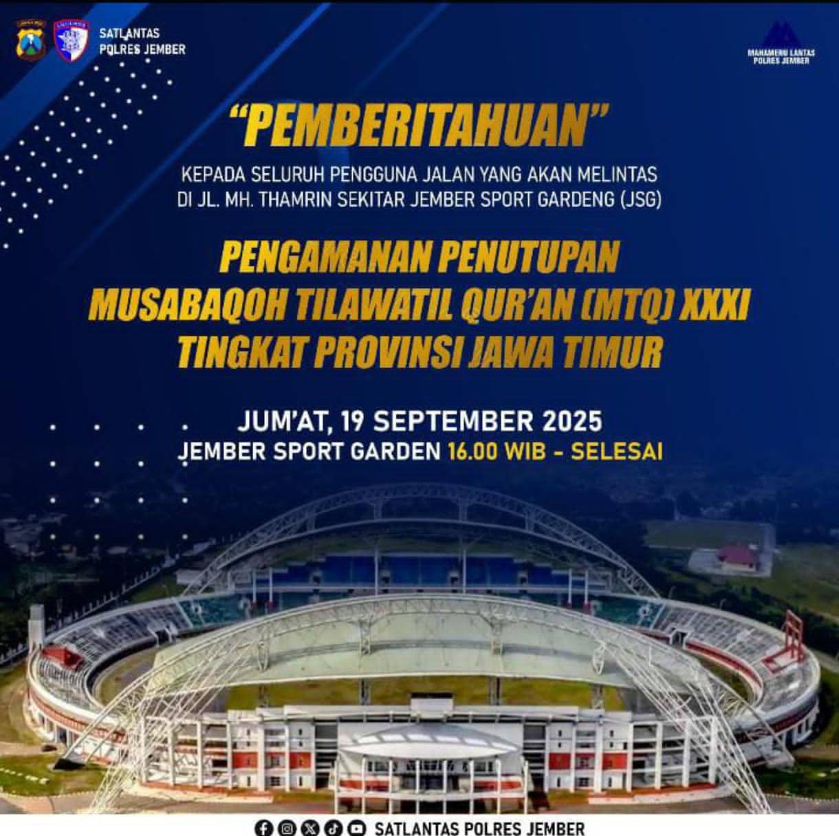 MTQ XXXI Jatim ditutup malam ini, persaingan kafilah memasuki babak final