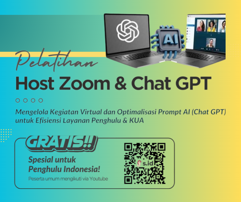 Gratis! Pelatihan Host Zoom & Chat GPT: untuk para penghulu