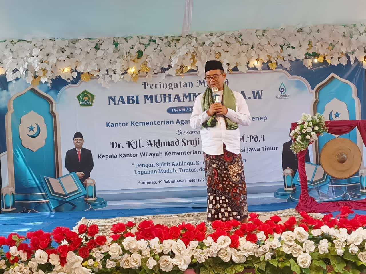 Kankemenag Sumenep gelar Maulid Nabi sekaligus Pembinaan oleh Kakanwil Jawa Timur - 