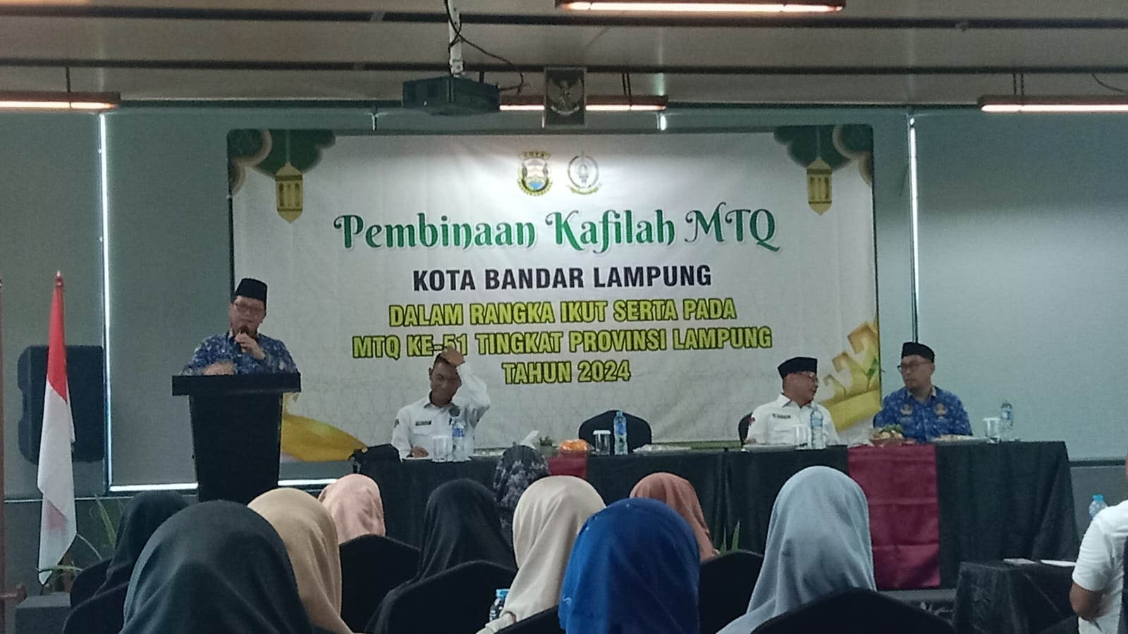 KETUA DAN SEKRETARIS PW APRI LAMPUNG MENGHADIRI PEMBINAAN KAFILAH MTQ KOTA BANDAR LAMPUNG