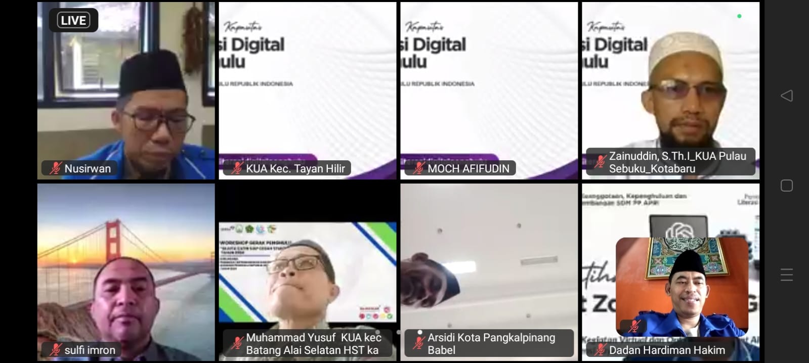 Para Penghulu Lampung Timur Ikuti Pelatihan Literasi Digital #4 Hari Ini 