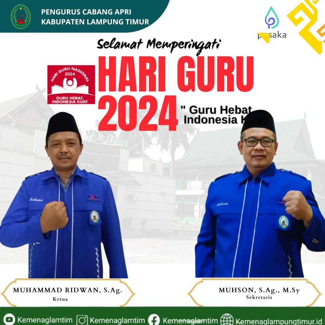 PC APRI Lampung Timur Instruksikan Seluruh Penghulu Ikuti Upacara Hari Guru 2024