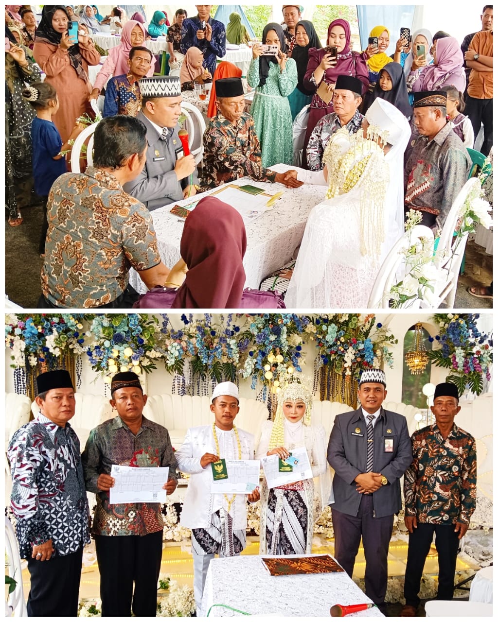 Kepala KUA Labuhan Ratu berikan Kado Nikah Terpana pada Pengantin