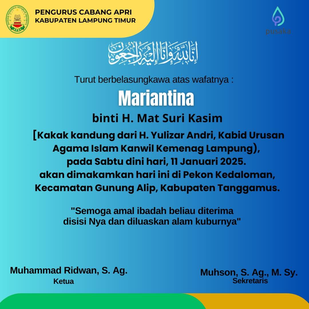 Penghulu Lampung Timur Iringi Kepergian Mariantina dengan Doa dan Duka Mendalam