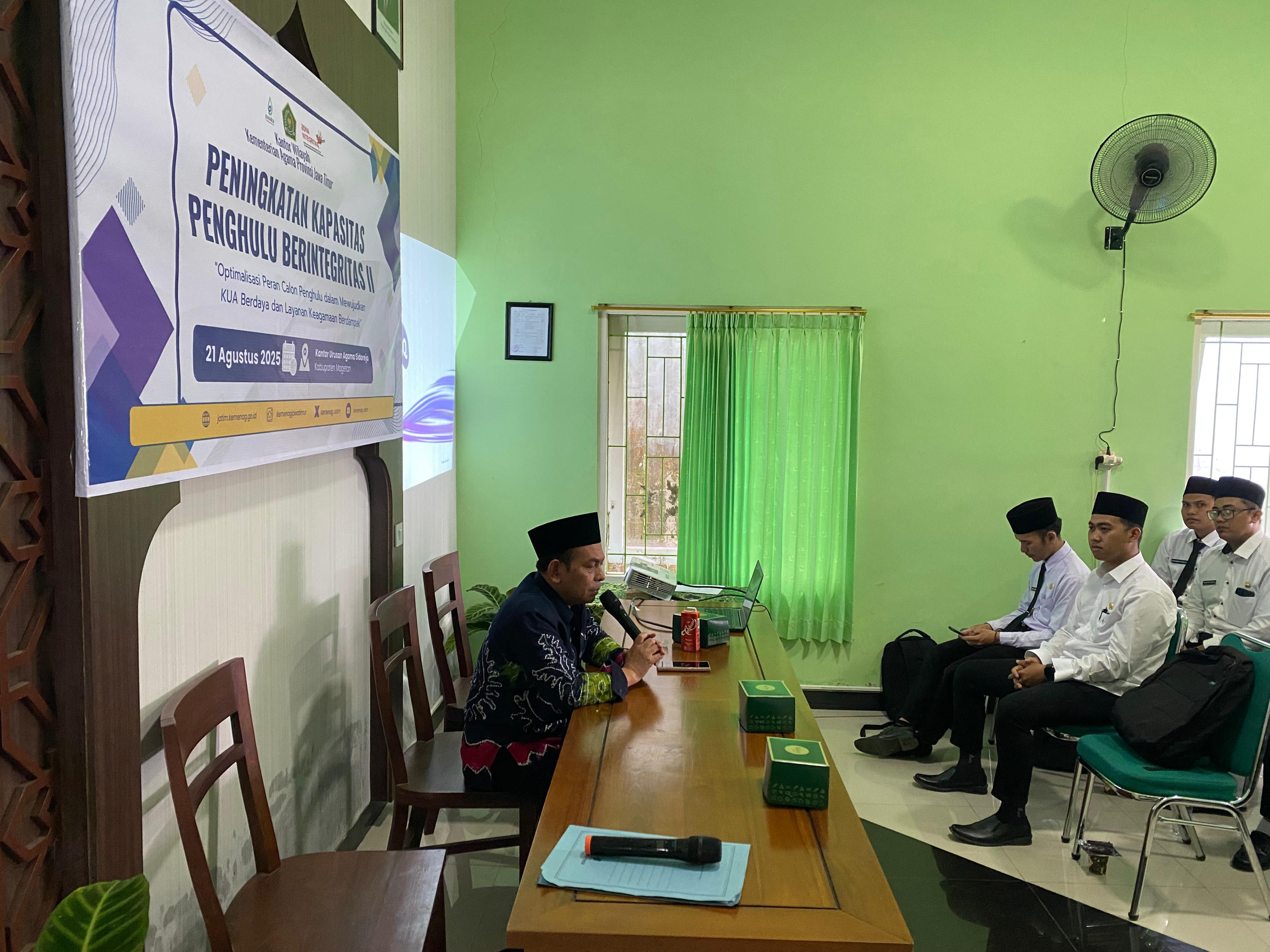 CPNS Penghulu Se-Wilker Madiun Mengikuti Bimtek Peningkatan Kapasitas Penghulu Agar Semakin Profesional dan Berintegritas