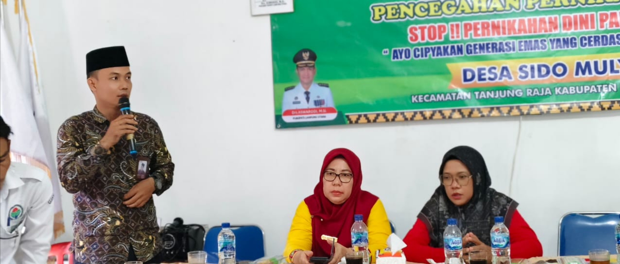 Cegah Stunting, Kepala KUA Tanjung Raja Lampung Utara, Sosialisasikan pencegahan pernikahan pada anak