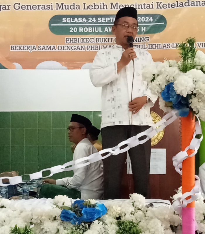 Peringatan Maulid Nabi, Kepala KUA Bukit Kemuning Ajak Teladani Sifat Nabi dan Serukan Pilkada yang baik dan santun