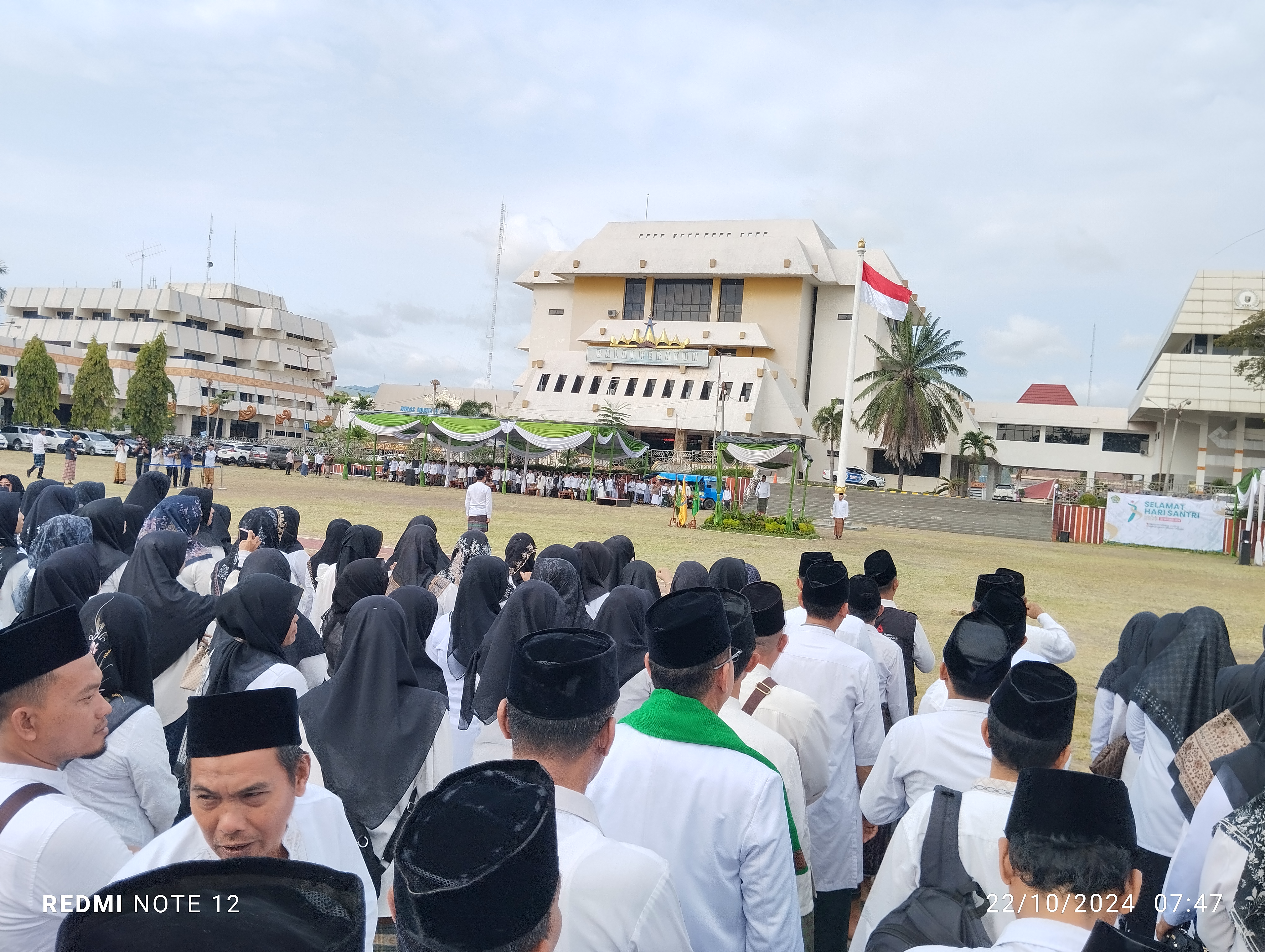 PJ. Gubernur Lampung Sebagai Pembina  Apel Besar Hari Santri Nasional Prov. Lampung Tahun  2024