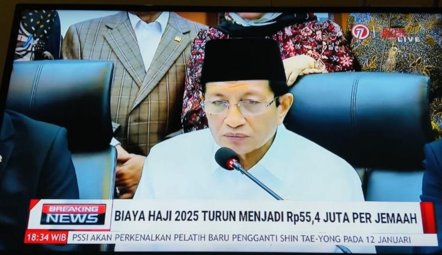 Kemenag dan Komisi VIII DPR Setujui Biaya Haji 2025 Turun, Jemaah Dibebani Rata-Rata Rp55,43 Juta