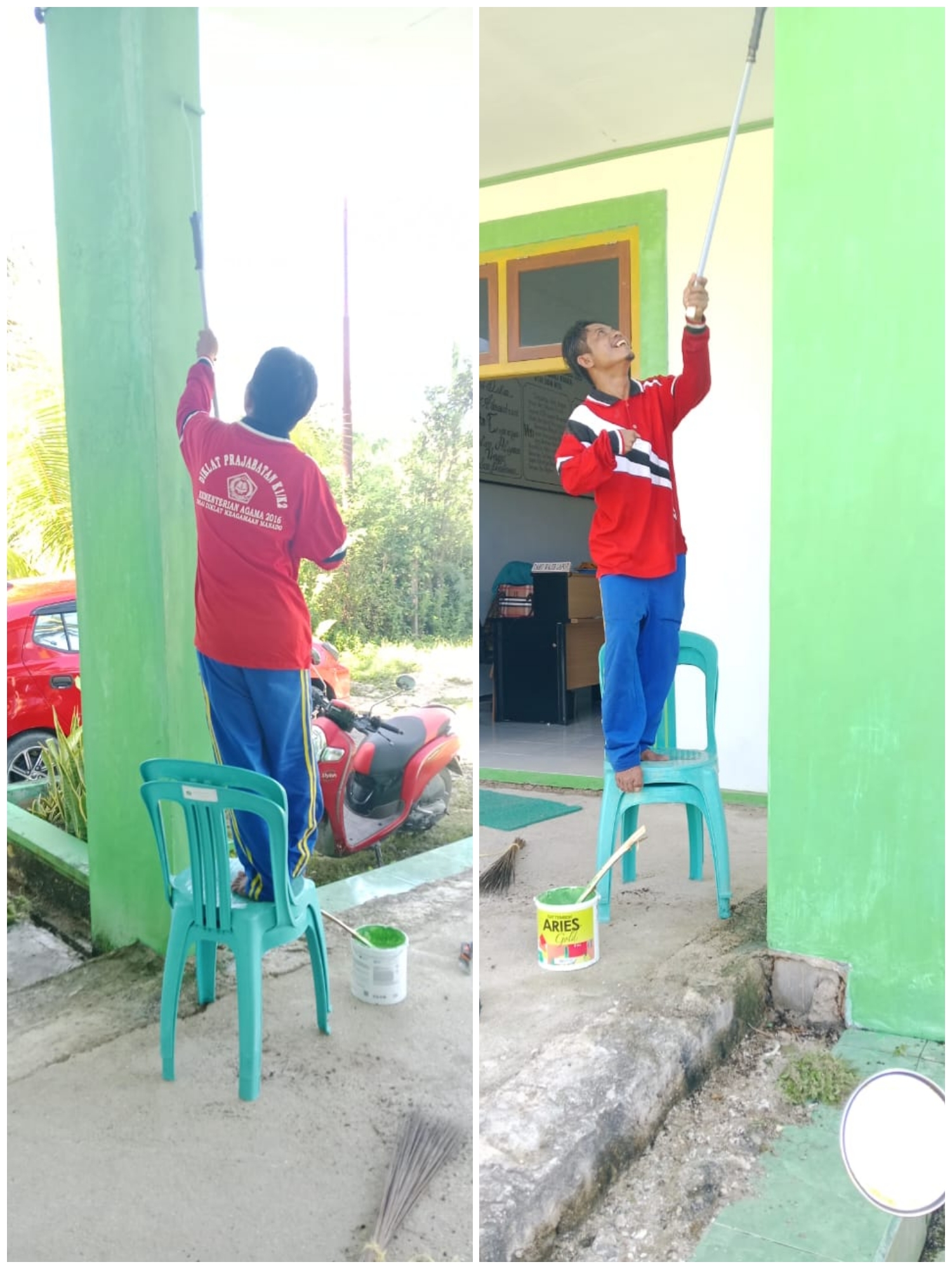 Bakti di Jumat Pagi, Kepala KUA Mangoli Utara; Waspada musim hujan, gedung  SBSN KUA jadi sasaran rayap 