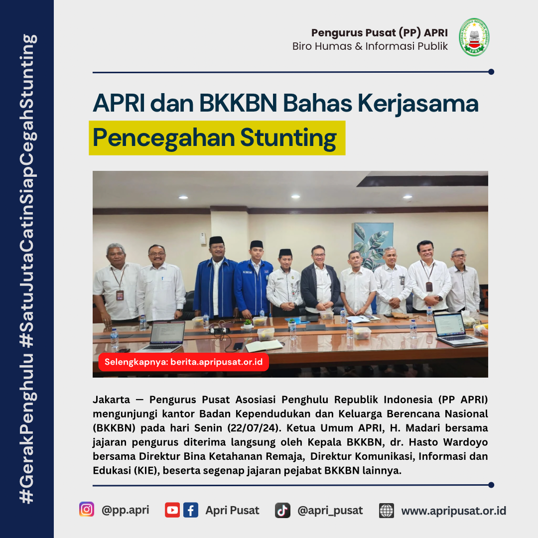 APRI dan BKKBN Bahas Kerjasama Pencegahan Stunting