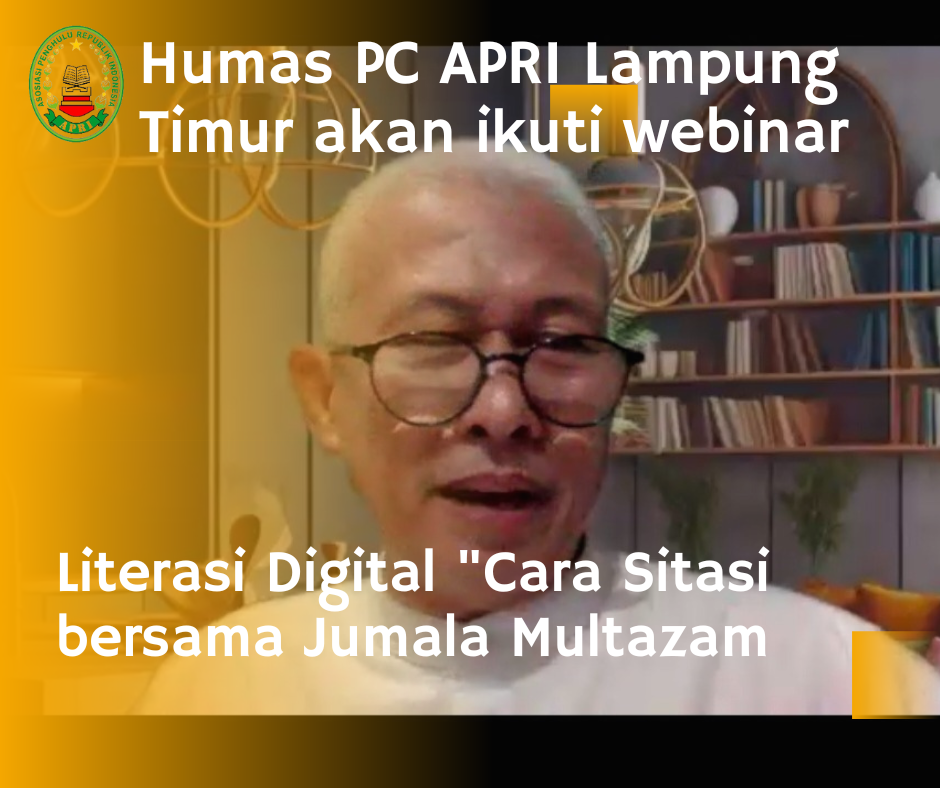 Humas PC APRI Lampung Timur akan ikuti One Day Training: Kelas Eksklusif Sitasi