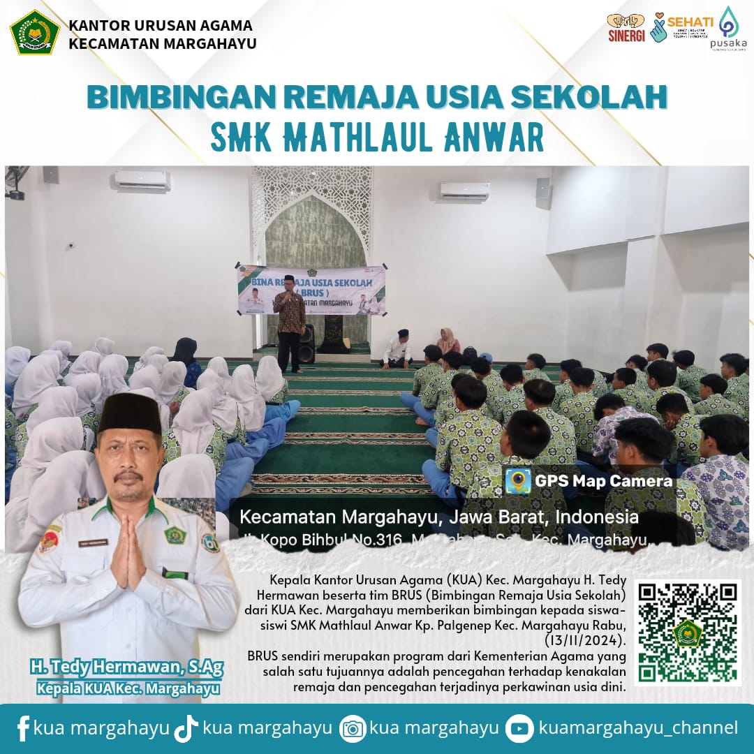 GIAT BIMBINGAN REMAJA USIA SEKOLAH (BRUS) DI SMK MATHLAUL ANWAR 