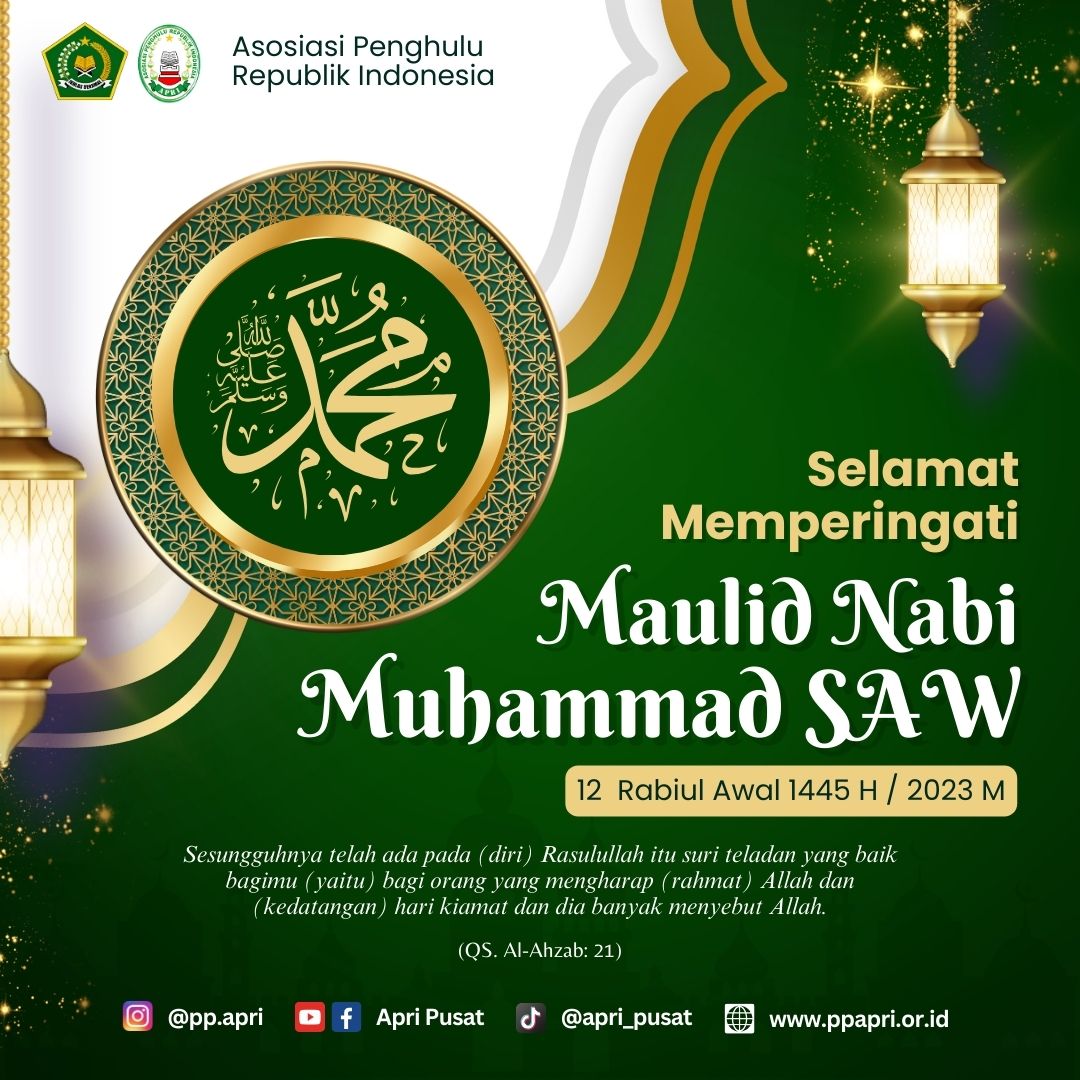 Twibbon Maulid Nabi Muhammad 1445 H APRI Nasional