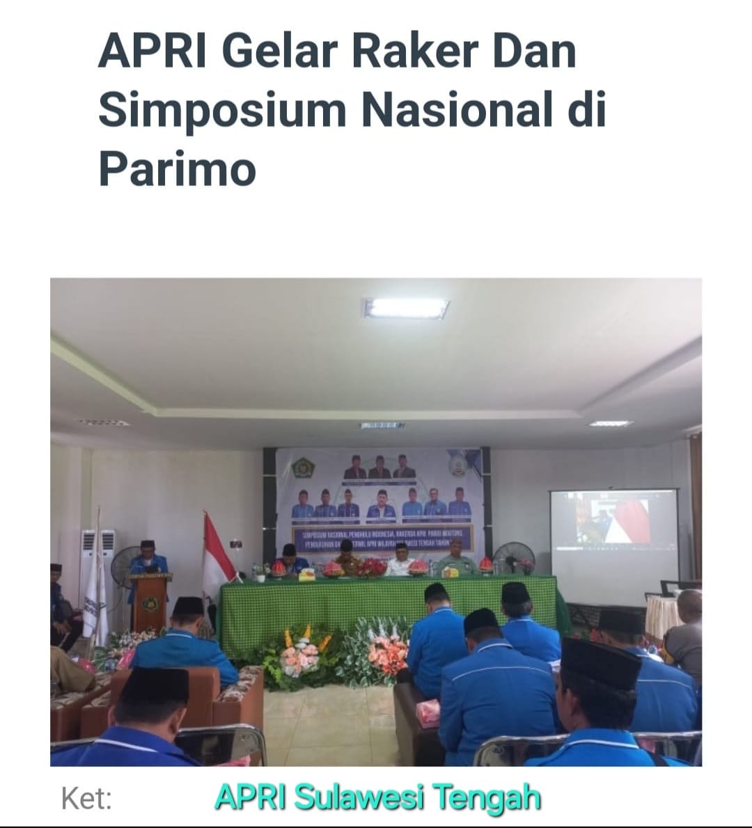 APRI Gelar Raker Dan Simposium Nasional di Parimo