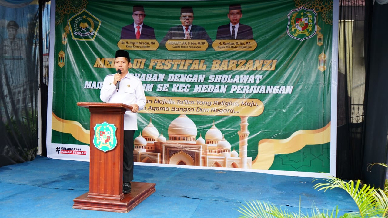 KUA Medan Perjuangan Gelar Festival Barzanzi Marhaban dan Sholawat Majelis Ta'lim se Kecamatan Medan Perjuangan 