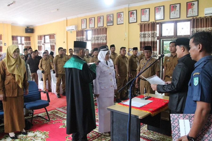 Jadi Rohaniawan dan Pandu Doa, Kepala KUA Kec Bantan Hadiri Pelantikan PJ. Kades Bantan Tua