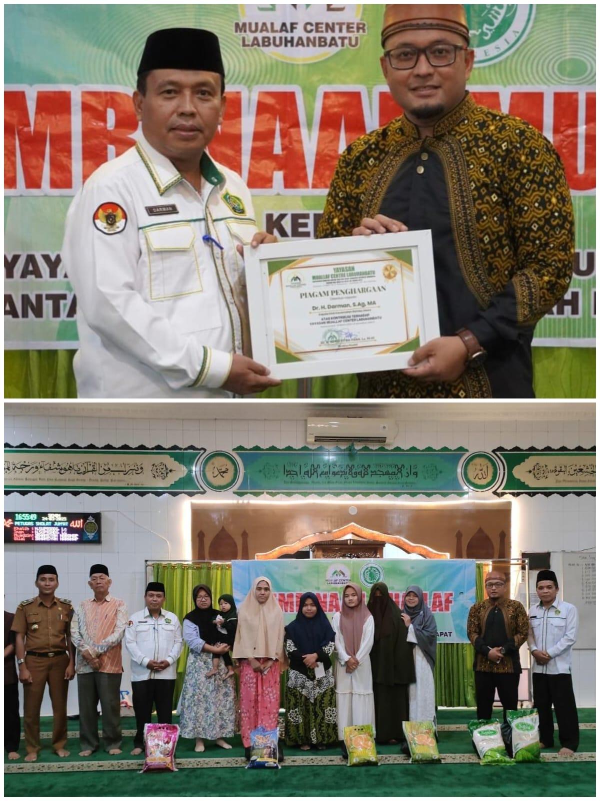Kepala KUA Rantau Utara menghadiri acara santunan dan pembinaan muallaf