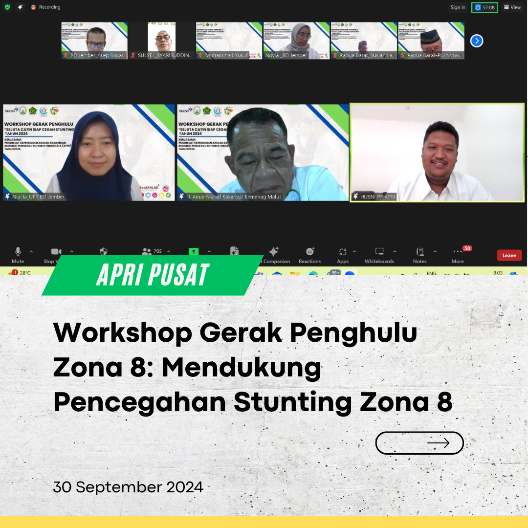 Workshop Gerak Penghulu Zona 8: Mendukung Pencegahan Stunting Melalui Sejuta Catin Zona 8